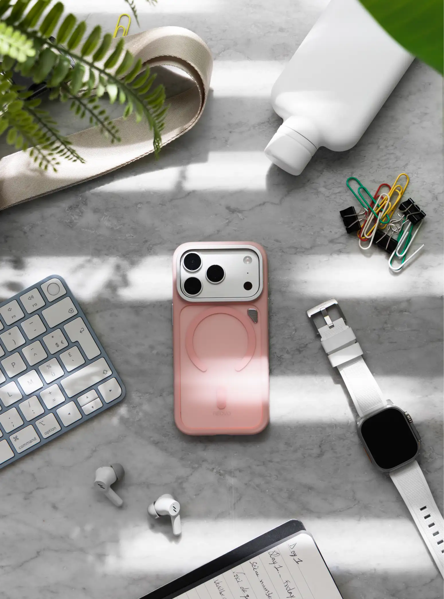 Pink case marble